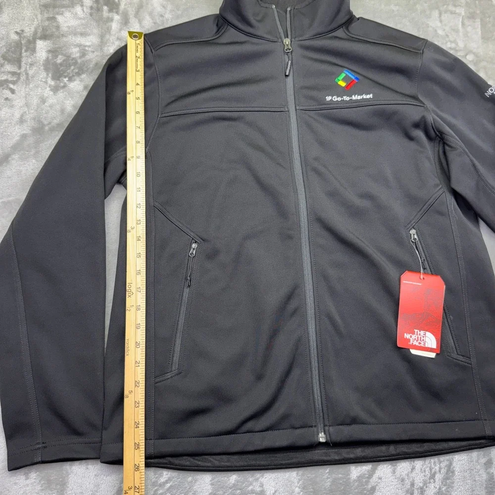 The North Face Mens RidgeWall Soft Shell Jacket Black Full Zip Sz L NWT Gorpcore
